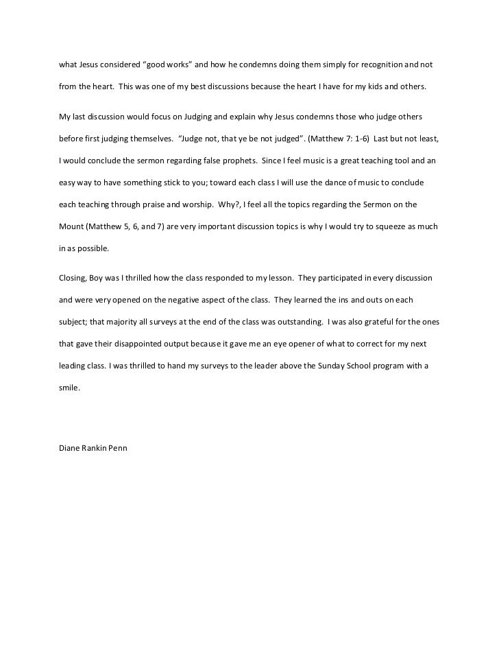essay on sermon on the mount